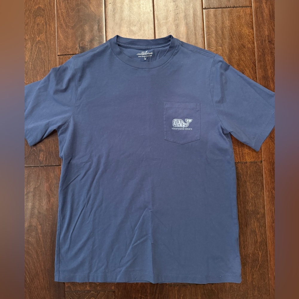 Vineyard Vines Boys Navy Pocket Tee